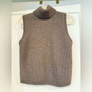 & Other Stories Brown Ribbed Knit Sweater